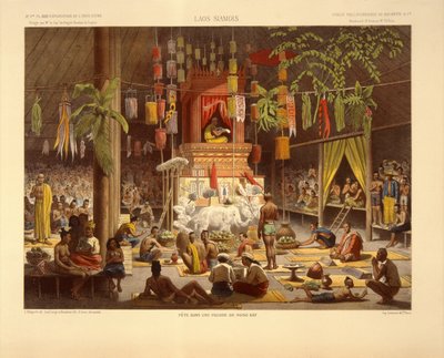 Interno di una Pagoda a Nong Kay, illustrazione da 